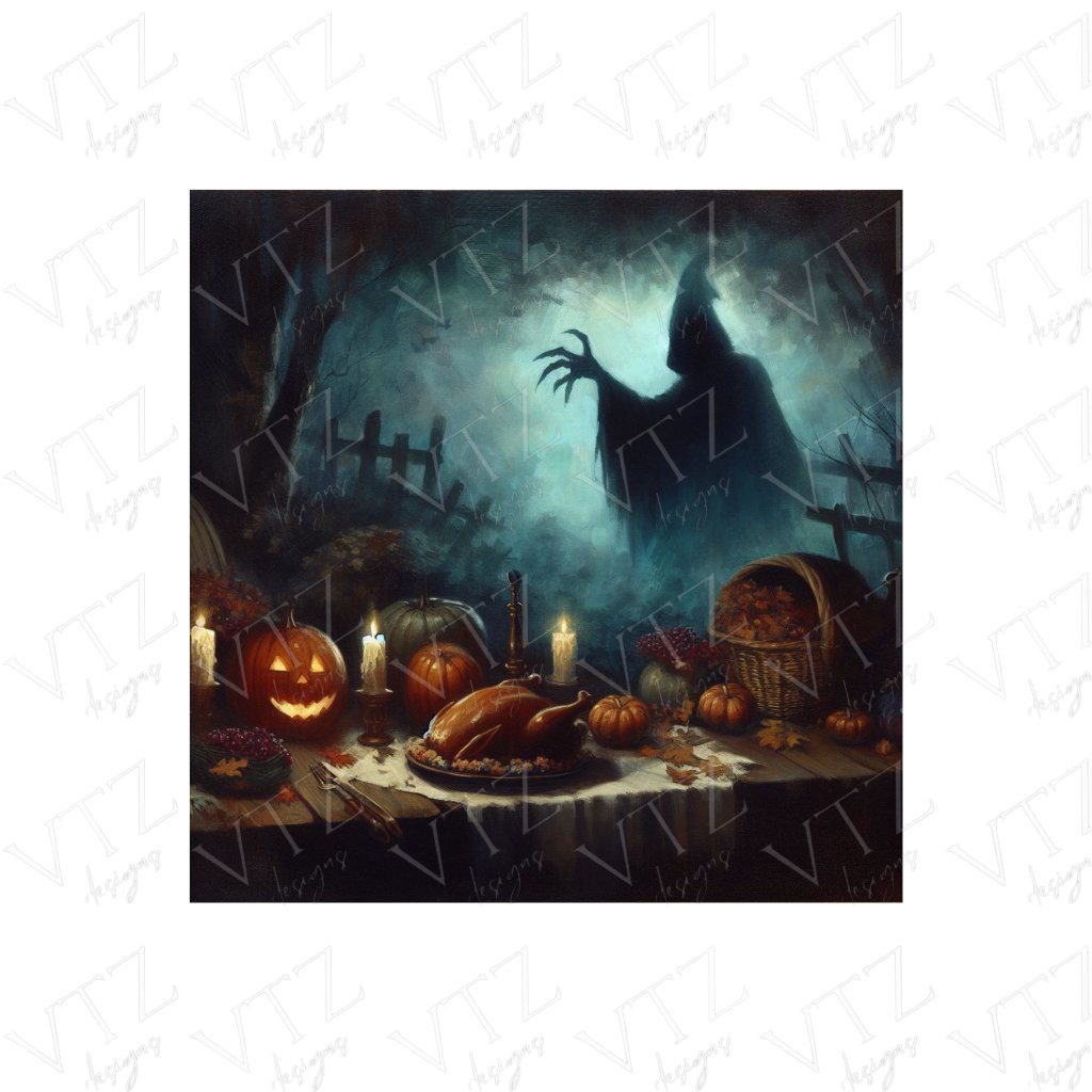 Spooky Dinner Guest PosterVTZdesigns5″×7″autumndark academiafall