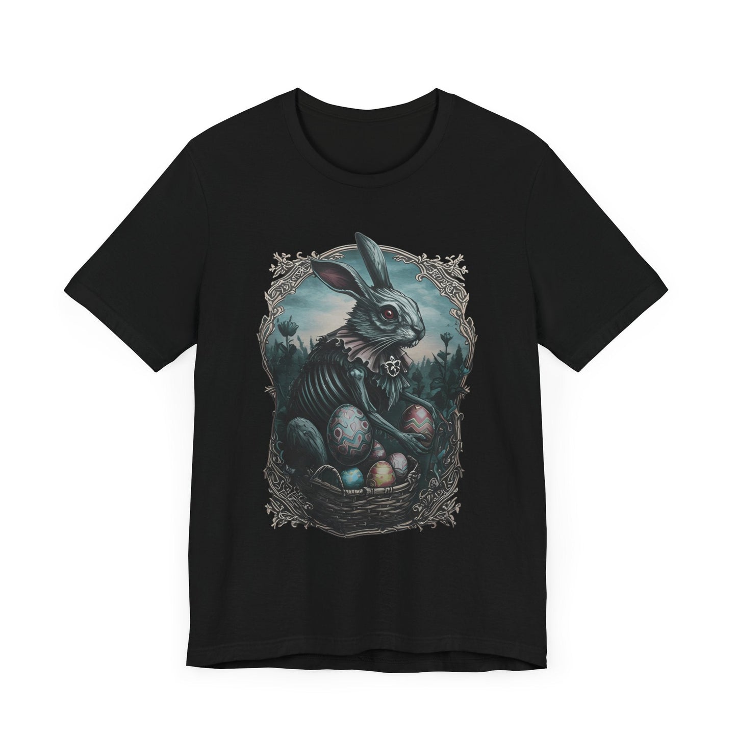Spooky Easter Bunny Tee ShirtT-ShirtVTZdesignsBlackXSclothingCottonCrew neck