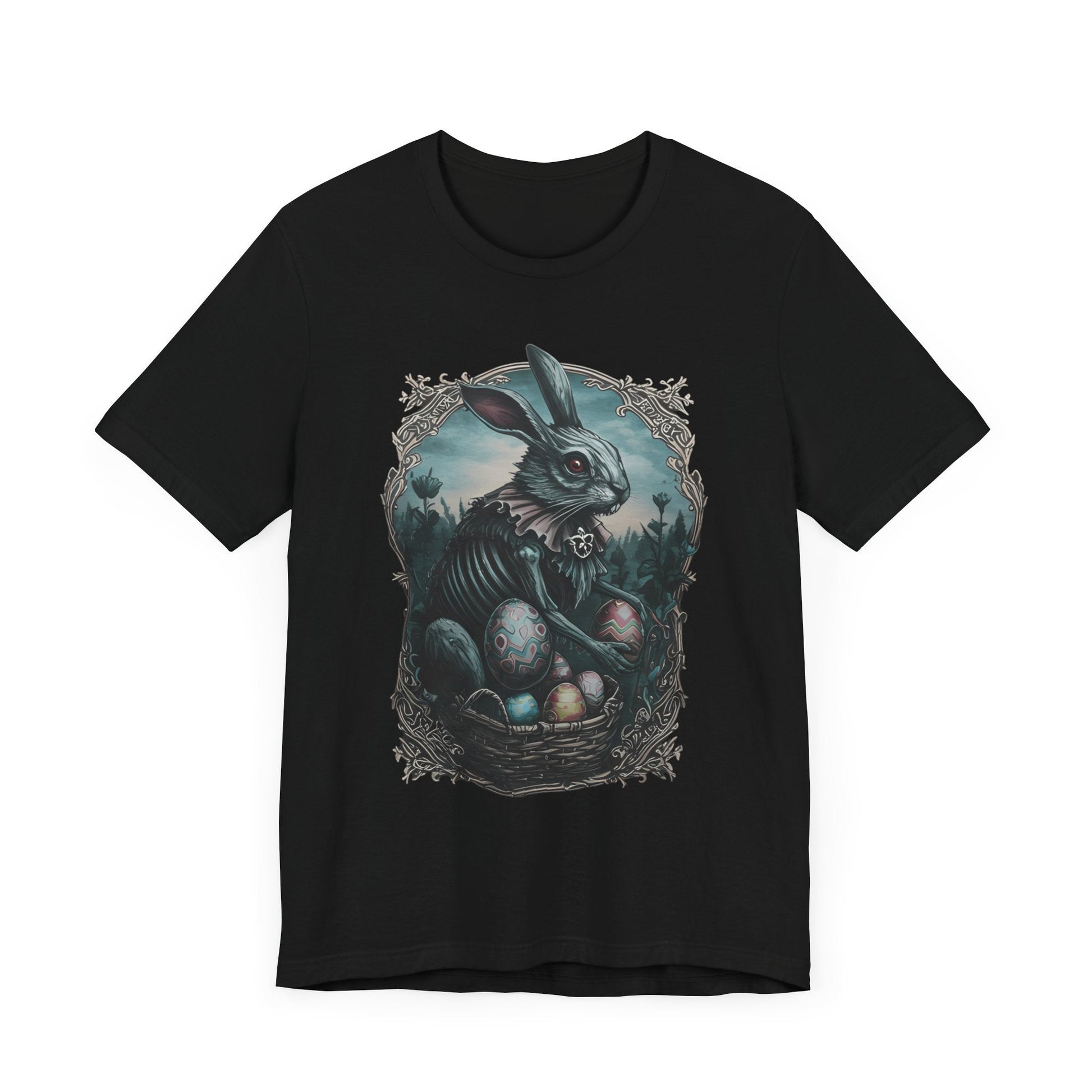 Spooky Easter Bunny Tee ShirtT-ShirtVTZdesignsBlackXSclothingCottonCrew neck