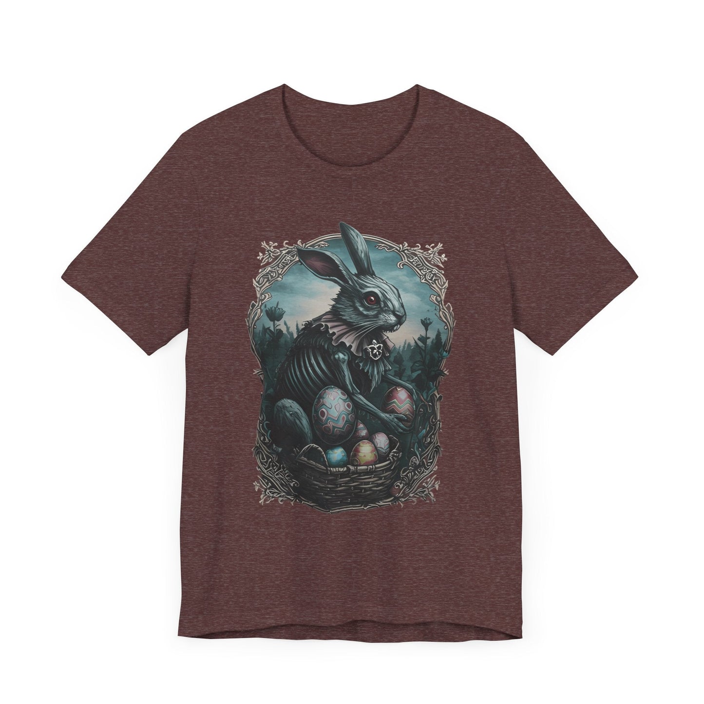 Spooky Easter Bunny Tee ShirtT-ShirtVTZdesignsHeather MaroonXSclothingCottonCrew neck