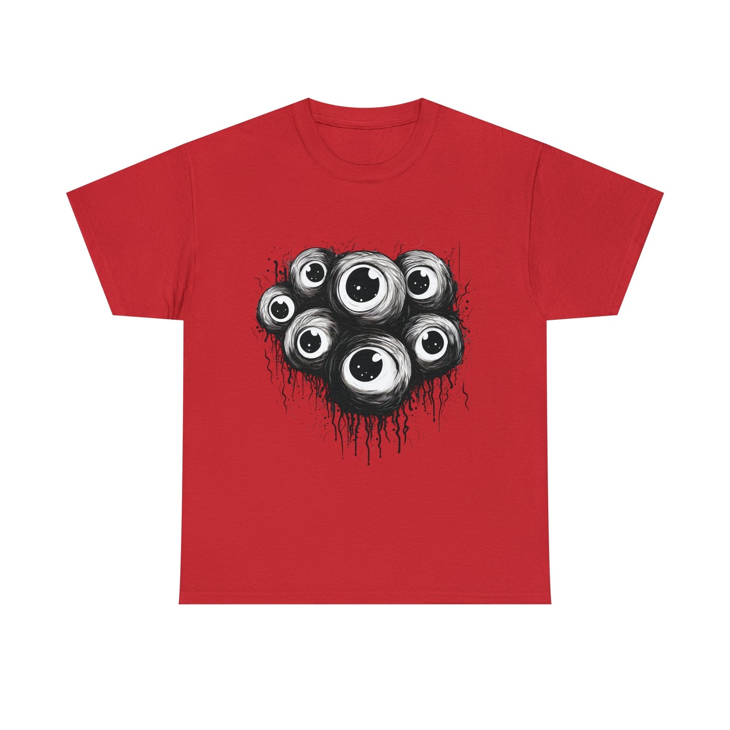 Spooky Eyeballs Tee ShirtT - ShirtVTZdesignsRedS2 day deliveryCrew neckDTG