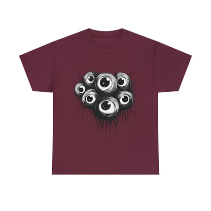 Spooky Eyeballs Tee ShirtT - ShirtVTZdesignsMaroonS2 day deliveryCrew neckDTG