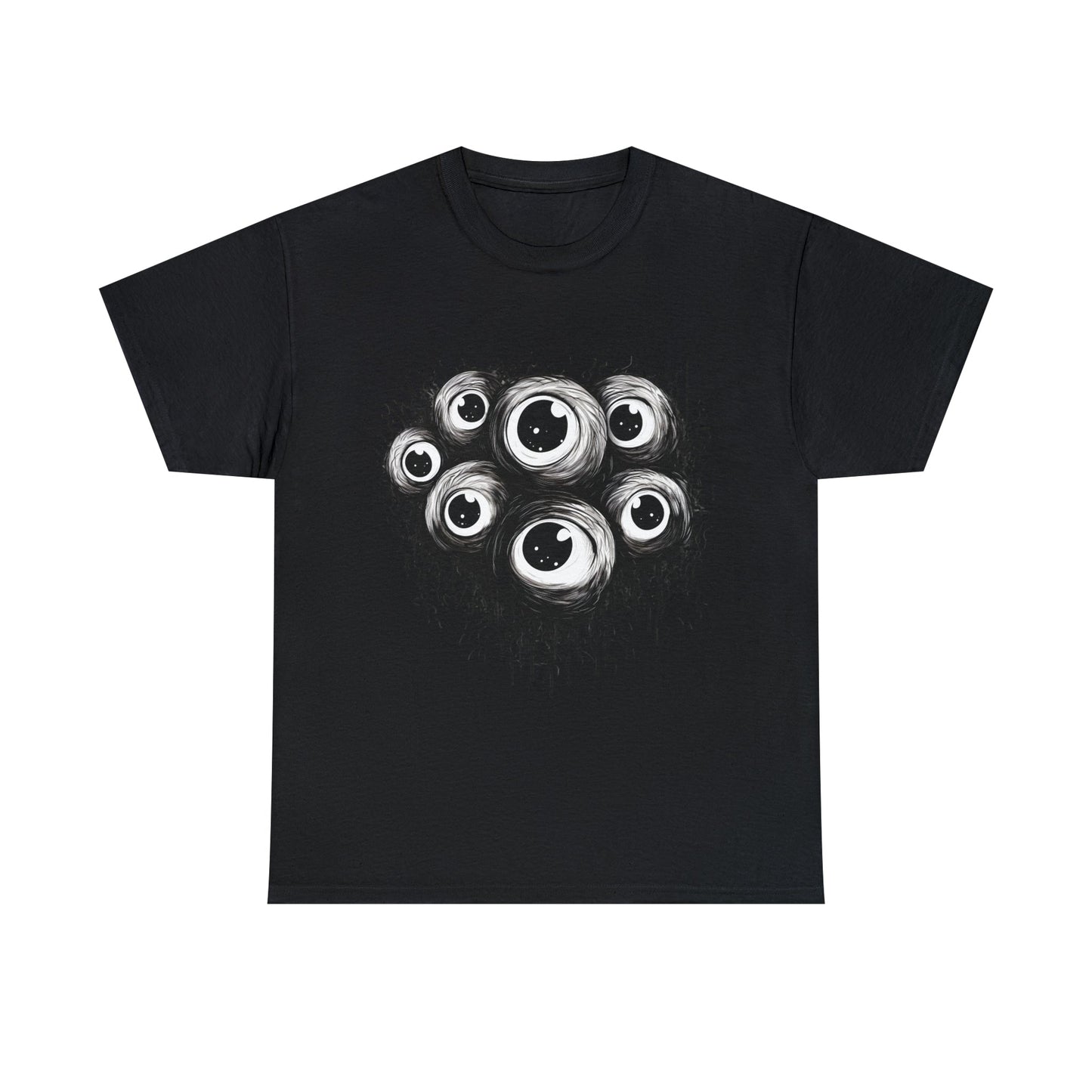 Spooky Eyeballs Tee ShirtT - ShirtVTZdesignsBlackS2 day deliveryCrew neckDTG