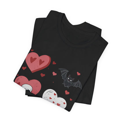 Spooky Hearts Tee ShirtT-ShirtVTZdesignsBlackXSclothingconversationCotton