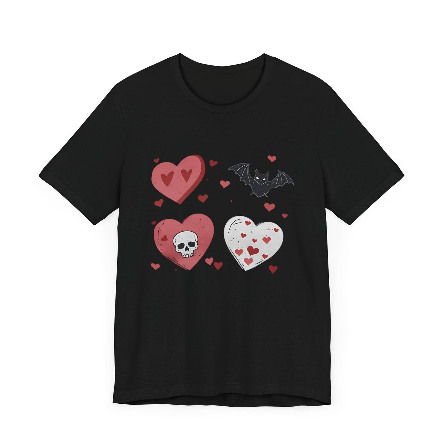 Spooky Hearts Tee ShirtT-ShirtVTZdesignsBlackXSclothingconversationCotton