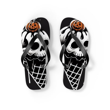 Spooky Ice Cream Cone Flip FlopsShoesVTZdesignsSBlack soleflipflopsfootweargothic