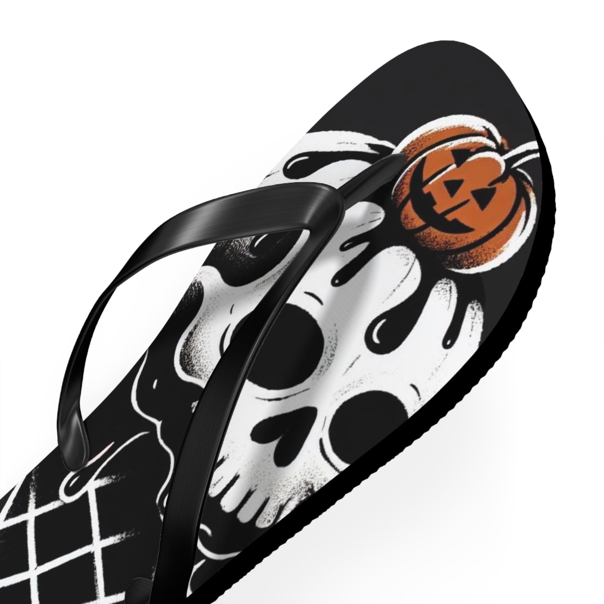 Spooky Ice Cream Cone Flip FlopsShoesVTZdesignsXLBlack soleflipflopsfootweargothic