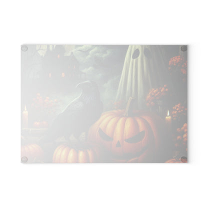 Spooky Night Glass Cutting BoardHome DecorVTZdesigns8" x 11"RectangleacademiaAccessoriesCooking