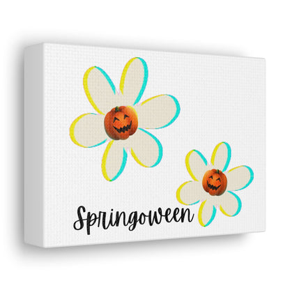 Springoween Pumpkin Daisies Canvas Gallery WrapsCanvasVTZdesigns7″ x 5″Premium Gallery Wraps (1.25″)Art & Wall DecorCanvasdaisies