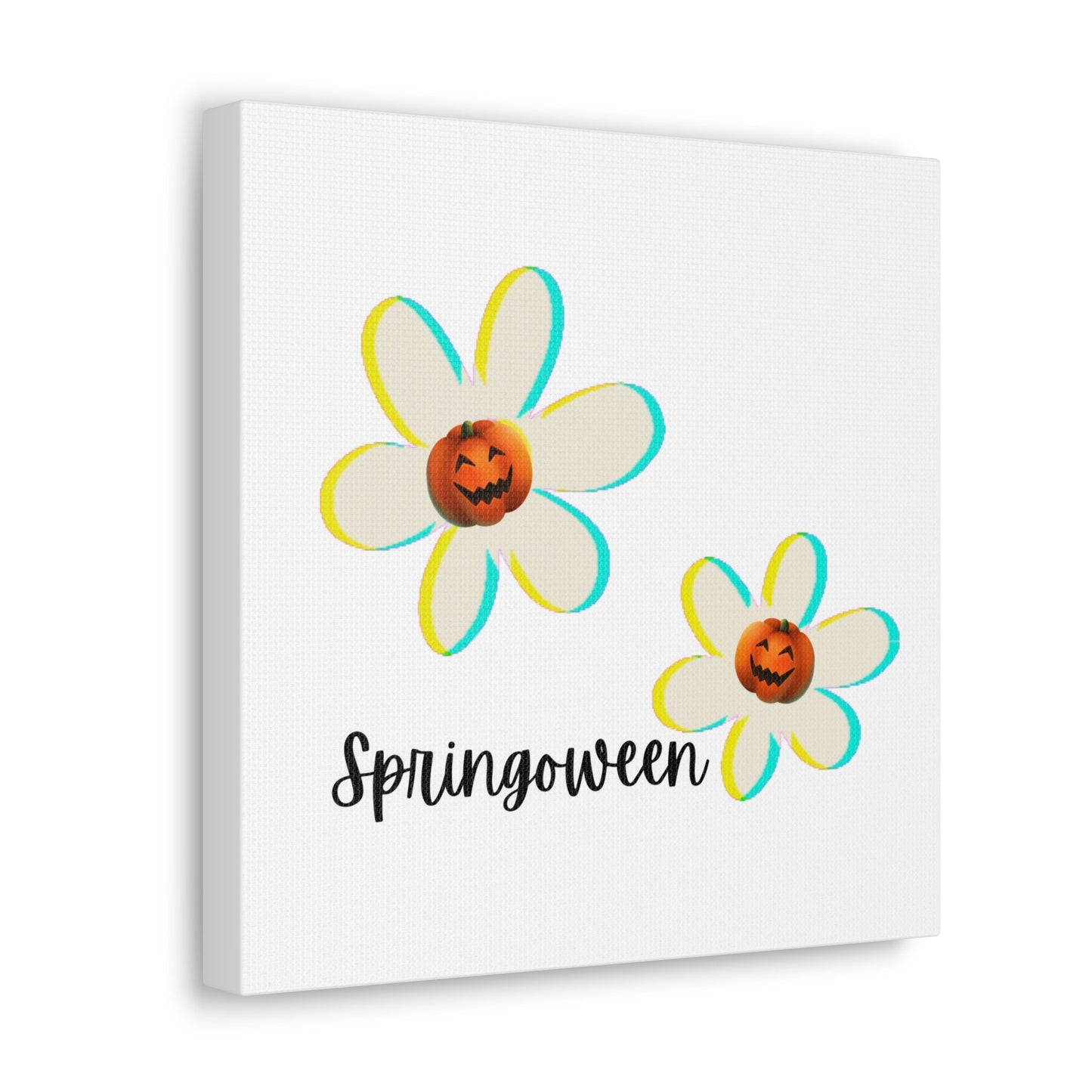 Springoween Pumpkin Daisies Canvas Gallery WrapsCanvasVTZdesigns12″ x 12″ (Square)Premium Gallery Wraps (1.25″)Art & Wall DecorCanvasdaisies