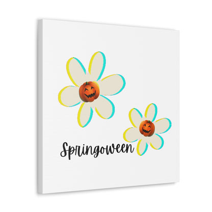 Springoween Pumpkin Daisies Canvas Gallery WrapsCanvasVTZdesigns20″ x 20″Premium Gallery Wraps (1.25″)Art & Wall DecorCanvasdaisies