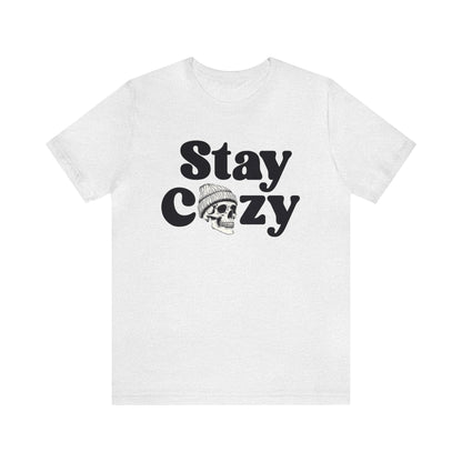 Stay Cozy Skull Short Sleeve Tee ShirtT - ShirtVTZdesignsAshXSbeaniechristmasclothing
