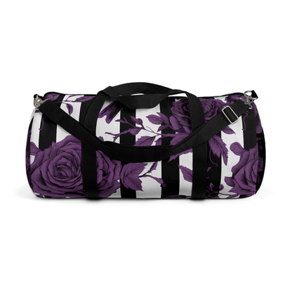 Stripes With Roses and Crows Duffle BagBagsVTZdesignsSmallAccessoriesAll Over PrintAOP