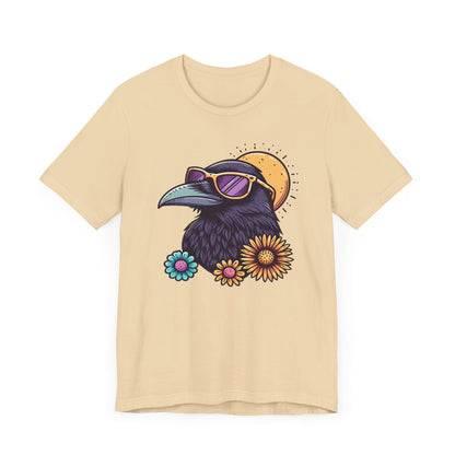 Summer Raven Short Sleeve Tee ShirtT - ShirtVTZdesignsSoft CreamXSclothingCottonCrew neck