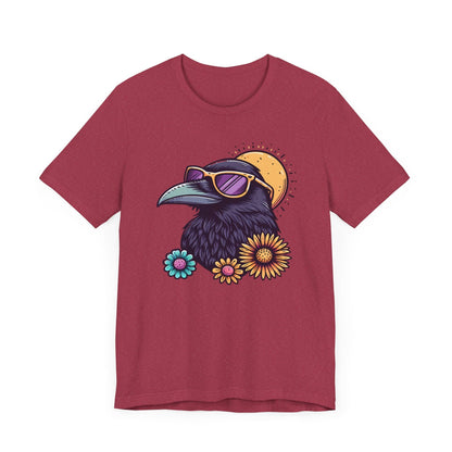 Summer Raven Short Sleeve Tee ShirtT - ShirtVTZdesignsHeather RaspberryXSclothingCottonCrew neck