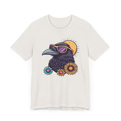 Summer Raven Short Sleeve Tee ShirtT - ShirtVTZdesignsVintage WhiteXSclothingCottonCrew neck