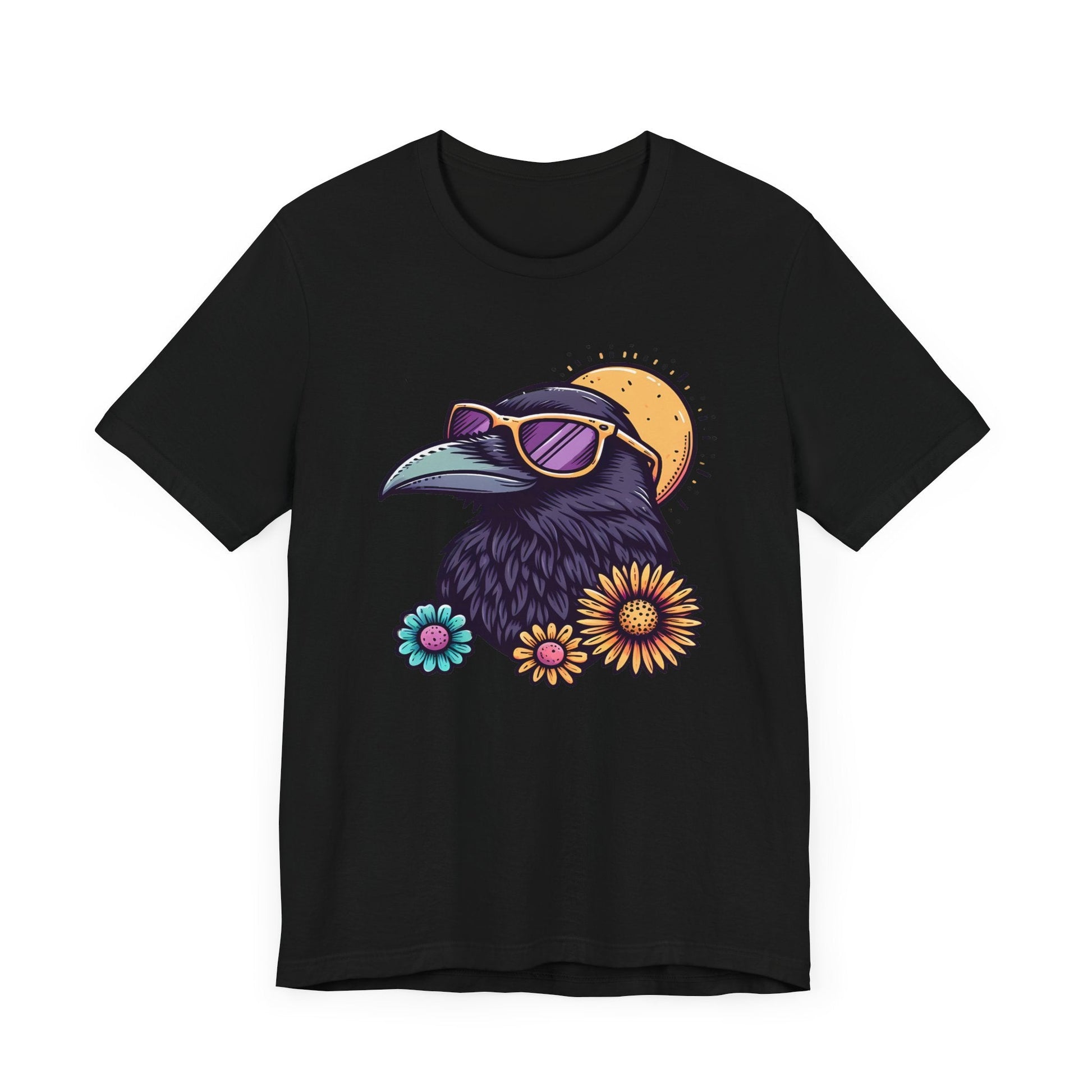 Summer Raven Short Sleeve Tee ShirtT - ShirtVTZdesignsBlackXSclothingCottonCrew neck