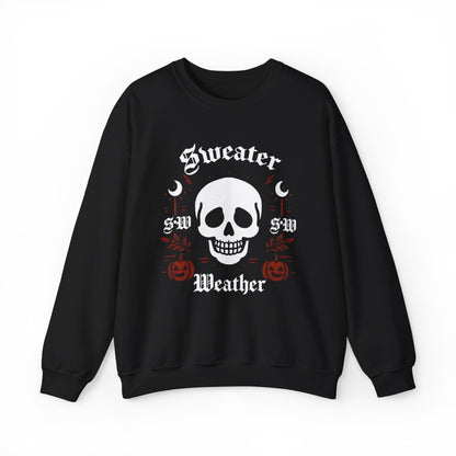 Sweater Weather Pullover Crewneck SweatshirtSweatshirtVTZdesignsSBlackautumnclothingCrew neck