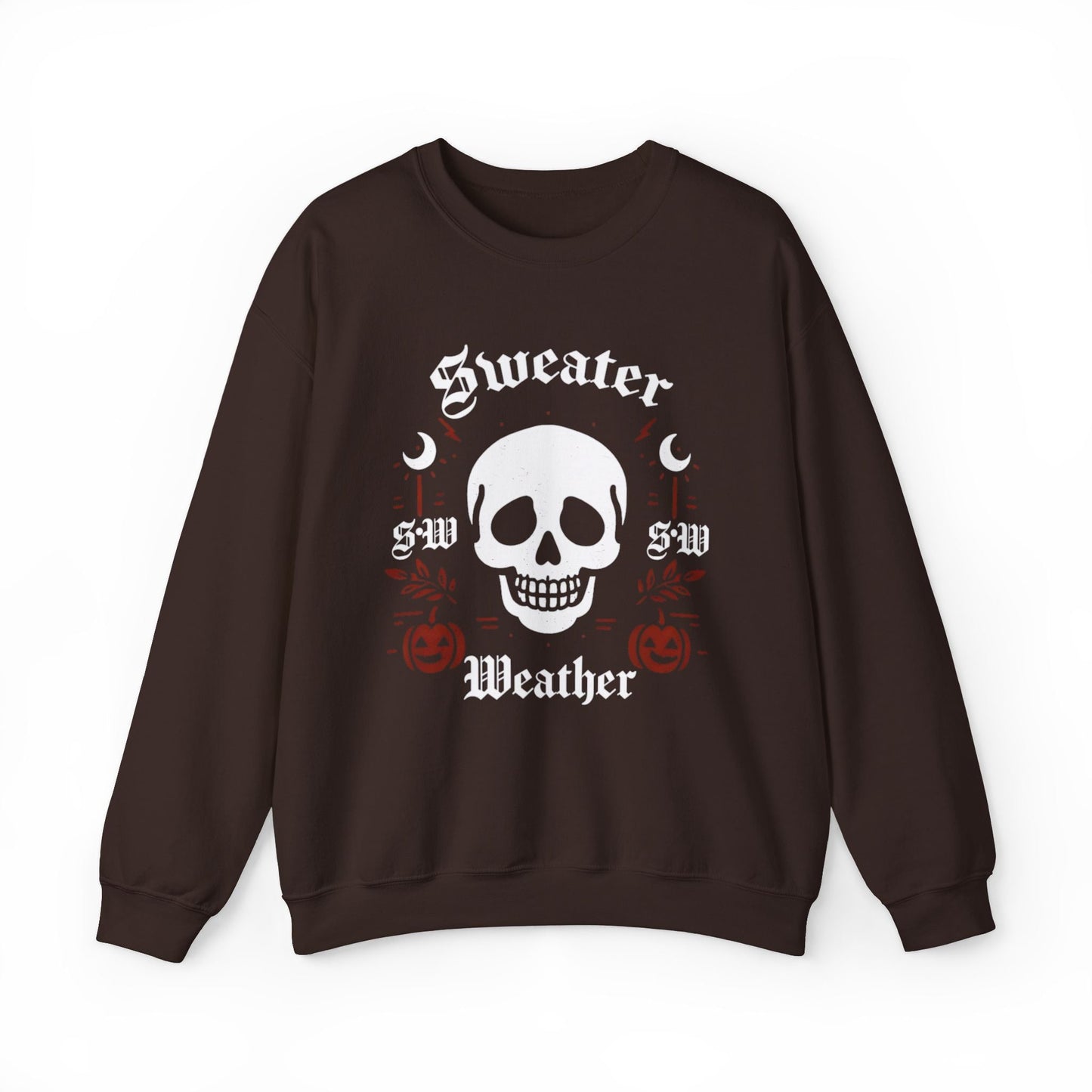 Sweater Weather Pullover Crewneck SweatshirtSweatshirtVTZdesignsSDark ChocolateautumnclothingCrew neck