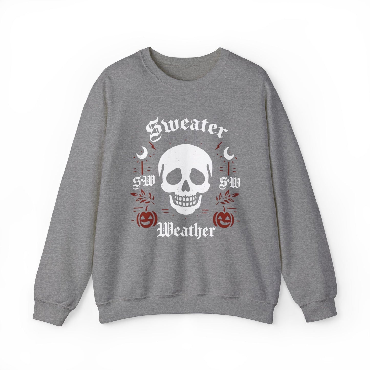 Sweater Weather Pullover Crewneck SweatshirtSweatshirtVTZdesignsSGraphite HeatherautumnclothingCrew neck