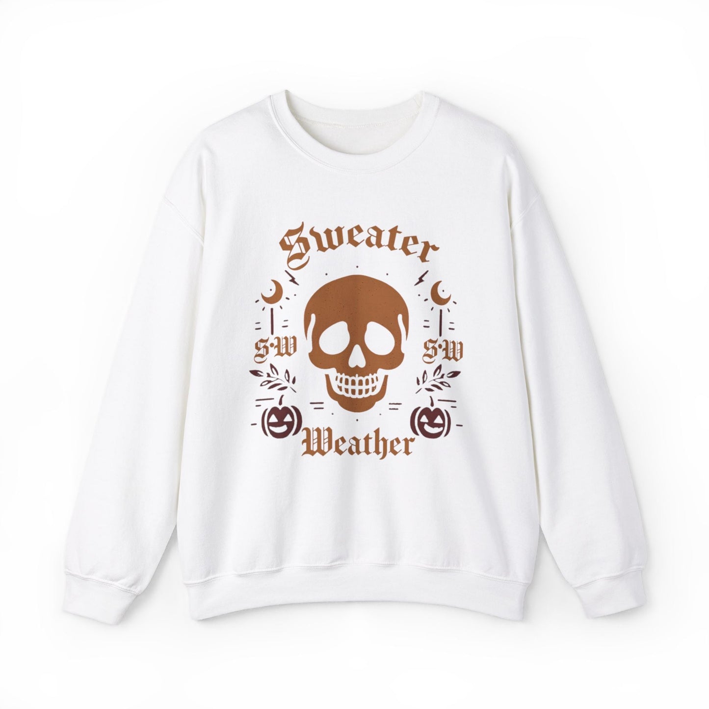 Sweater Weather Pullover Crewneck SweatshirtSweatshirtVTZdesignsSWhiteautumnclothingCrew neck