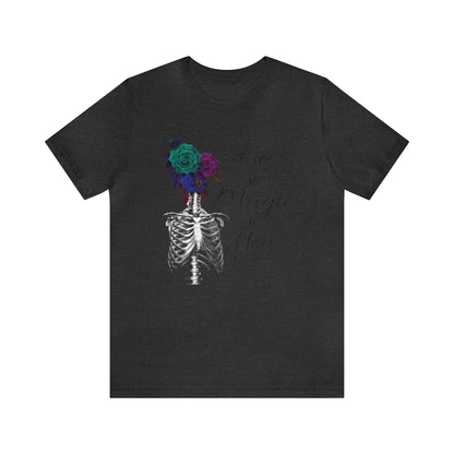 There is Magic In You Skeleton Roses Jersey Tee ShirtT - ShirtVTZdesignsDark Grey HeatherXSCottonCrew neckDTG