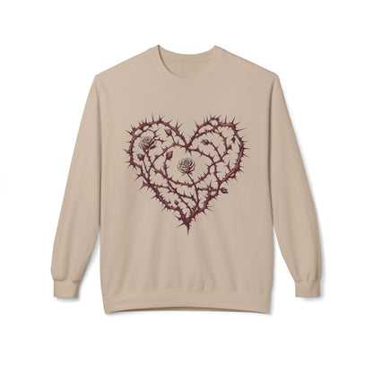 Thorns and Roses Heart Pullover SweatshirtSweatshirtVTZdesignsSandSclothingdarkgothic