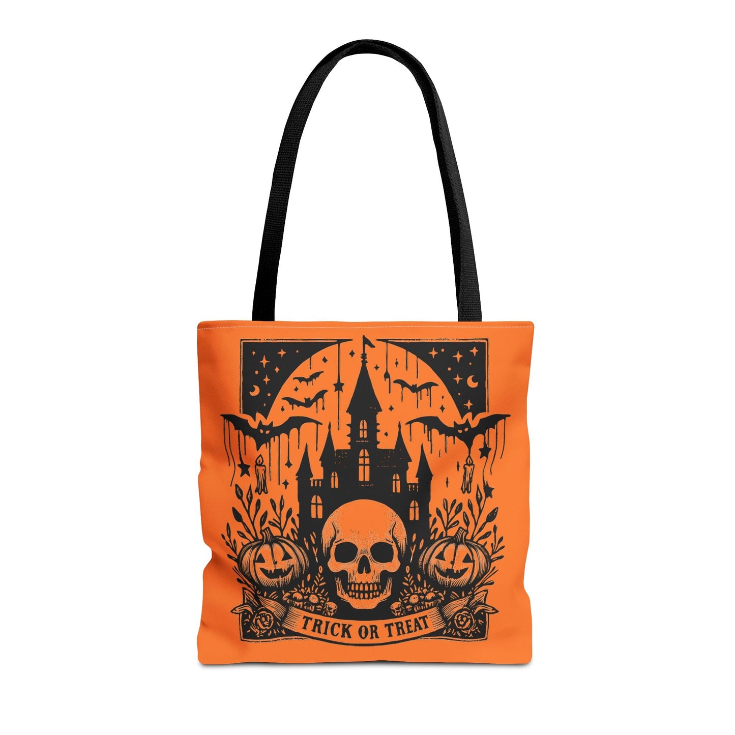 Trick Or Treat Halloween Tote BagBagsVTZdesigns16" × 16''BlackAccessoriesAll Over PrintAssembled in the USA