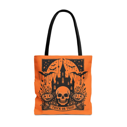 Trick Or Treat Halloween Tote BagBagsVTZdesigns18" × 18''BlackAccessoriesAll Over PrintAssembled in the USA