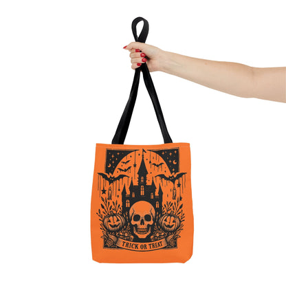 Trick Or Treat Halloween Tote BagBagsVTZdesigns18" × 18''BlackAccessoriesAll Over PrintAssembled in the USA