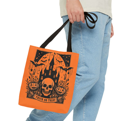 Trick Or Treat Halloween Tote BagBagsVTZdesigns18" × 18''BlackAccessoriesAll Over PrintAssembled in the USA