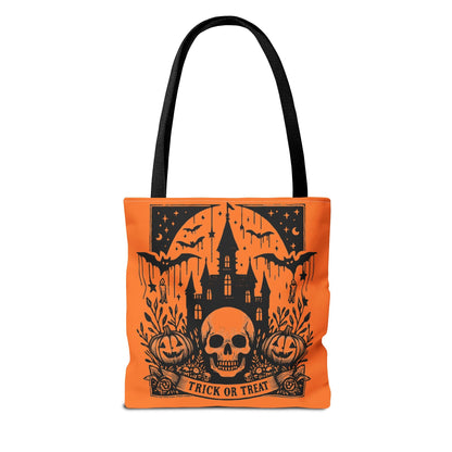 Trick Or Treat Halloween Tote BagBagsVTZdesigns18" × 18''BlackAccessoriesAll Over PrintAssembled in the USA