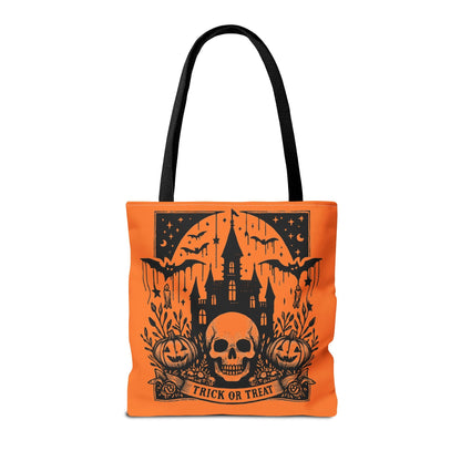 Trick Or Treat Halloween Tote BagBagsVTZdesigns18" × 18''BlackAccessoriesAll Over PrintAssembled in the USA