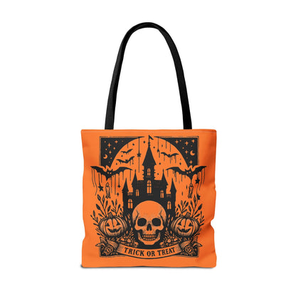 Trick Or Treat Halloween Tote BagBagsVTZdesigns18" × 18''BlackAccessoriesAll Over PrintAssembled in the USA