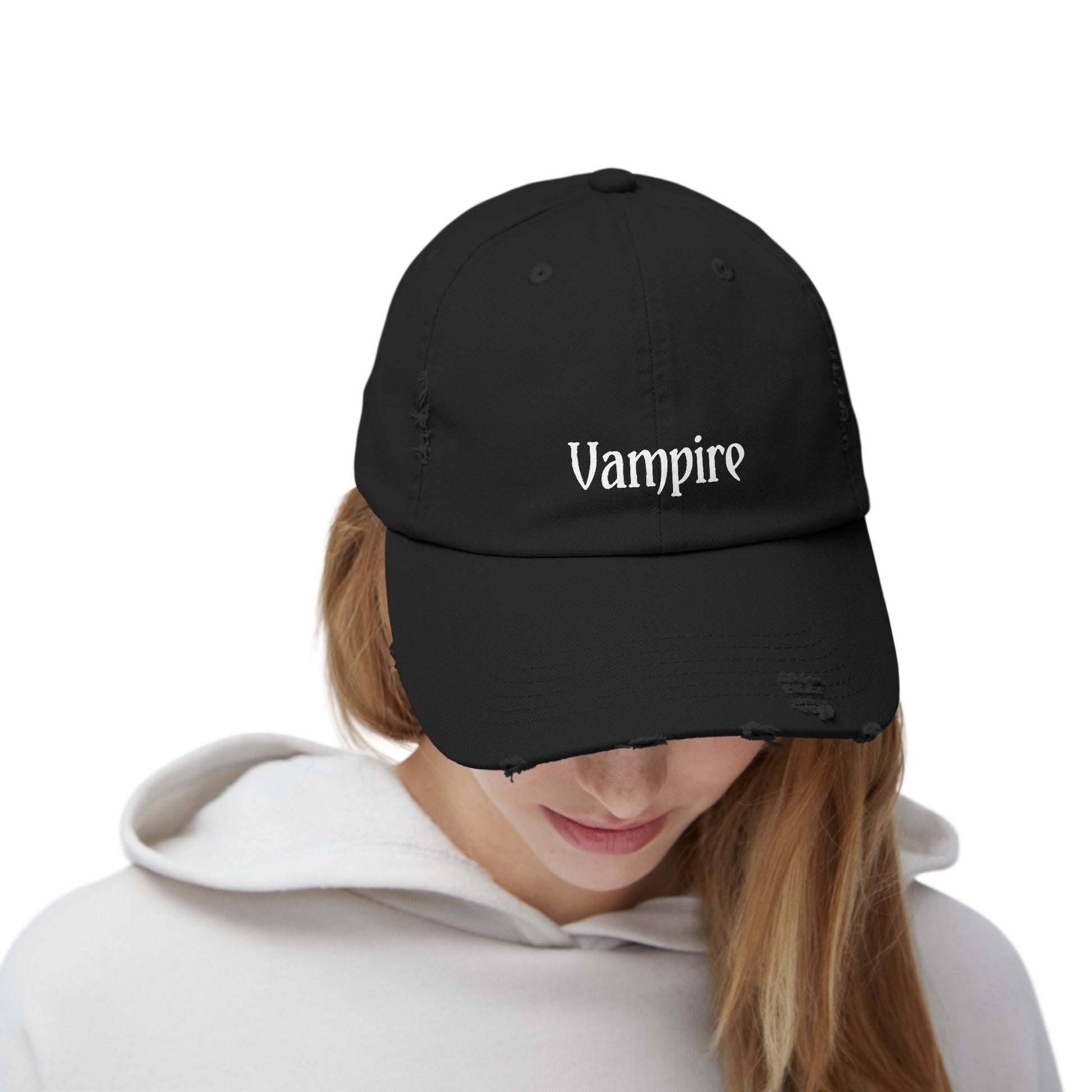 Vampire Distressed HatHatsVTZdesignsDashing RedOne sizeAccessoriesbaseball capbaseball hat