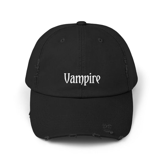 Vampire Distressed HatHatsVTZdesignsBlackOne sizeAccessoriesbaseball capbaseball hat