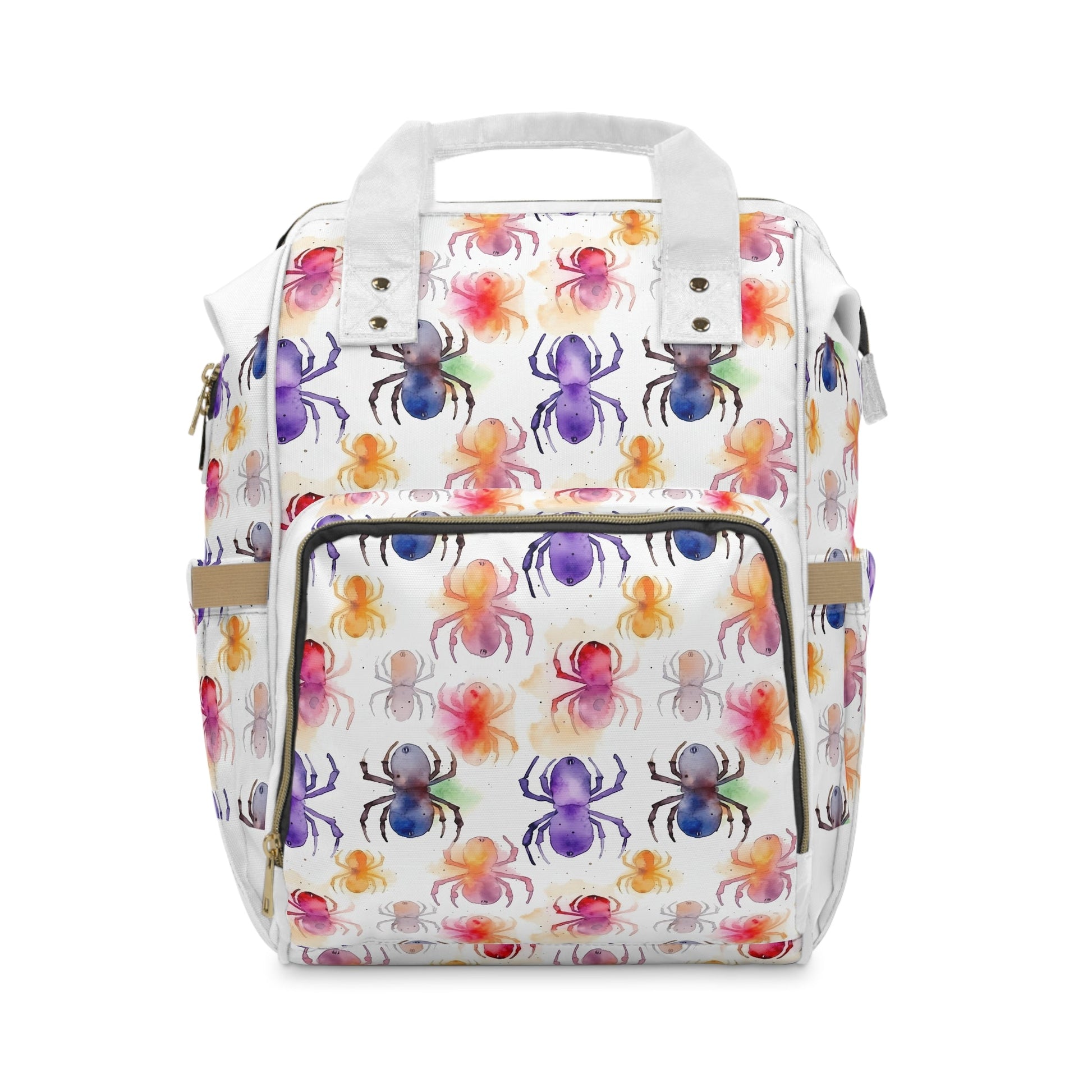 Watercolor Spiders Boy Girl Halloween Multifunctional Diaper Bag BackpackBagsVTZdesigns15.0" × 10.8" × 6.7''AccessoriesAll Over PrintAOP