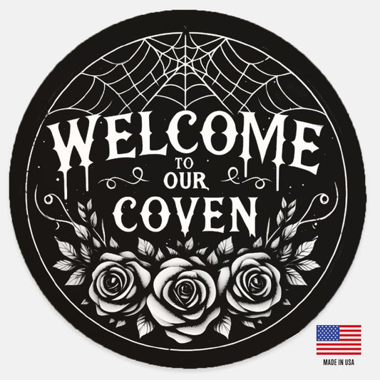 Welcome To Our Coven 12" Wood SignWall DecorVTZdesignsArt & Wall Decorgothgothic