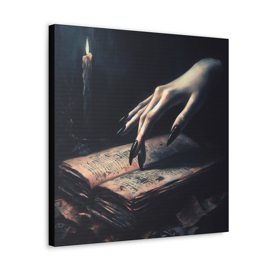 Witch Hand and Spell Book Canvas Gallery WrapCanvasVTZdesigns20″ x 20″1.25"Art & Wall DecorCanvasFall Picks