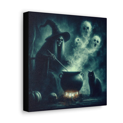 Witch Stirring Cauldron Canvas Gallery WrapCanvasVTZdesigns10″ x 10″1.25"artArt & Wall Decorart print