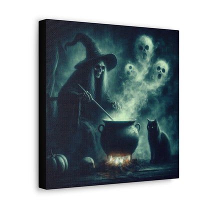 Witch Stirring Cauldron Canvas Gallery WrapCanvasVTZdesigns12″ x 12″1.25"artArt & Wall Decorart print