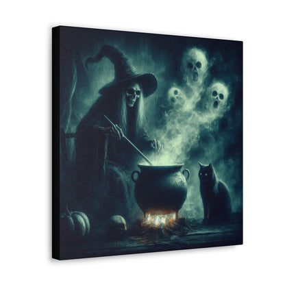 Witch Stirring Cauldron Canvas Gallery WrapCanvasVTZdesigns16″ x 16″1.25"artArt & Wall Decorart print