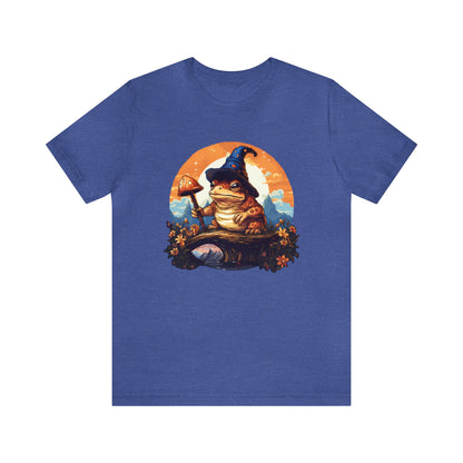 Wizard Toad Short Sleeve Tee ShirtT - ShirtVTZdesignsHeather True RoyalXScorecottagecottage core