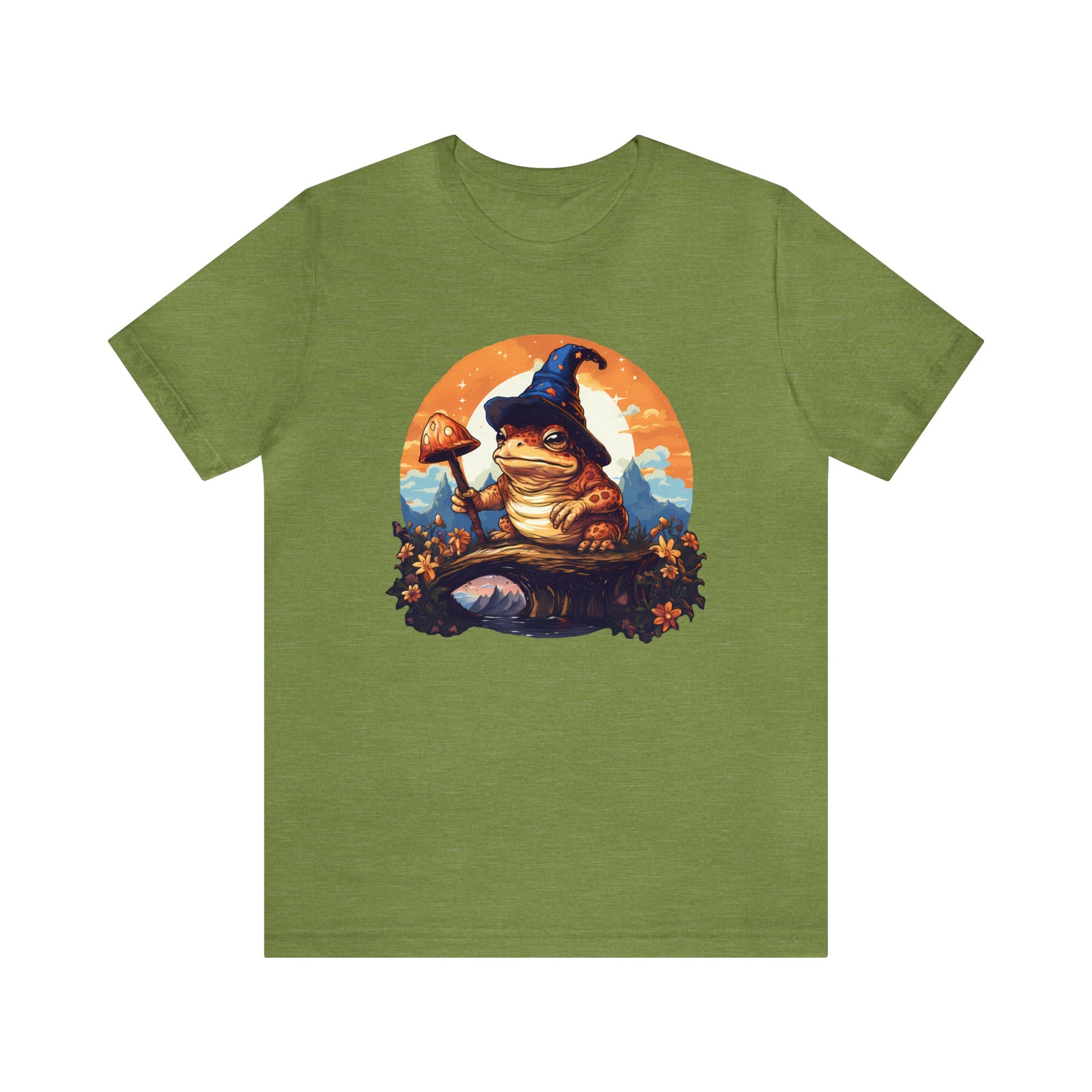 Wizard Toad Short Sleeve Tee ShirtT - ShirtVTZdesignsHeather GreenXScorecottagecottage core