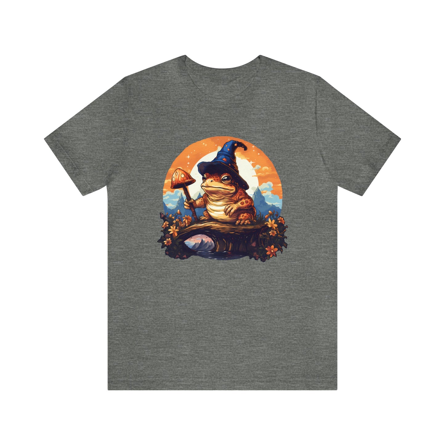 Wizard Toad Short Sleeve Tee ShirtT - ShirtVTZdesignsDeep HeatherXScorecottagecottage core